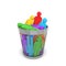 Colored people wastebasket