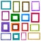 Colored picture frames collection