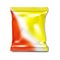 Colored pillow bag package. Sachet pouch packaging for nuts, candies, chips, other snack