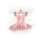 Colored pink ballet tutu uniform watercolor texture Vector