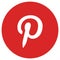 Colored pinterest logo icon