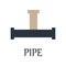 colored pipe icon. Element of web icon for mobile concept and web apps. Detailed colored pipe icon can be used for web and mobile