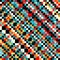 Colored pixel pattern in retro style vector illustration