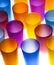 Colored plastic cups