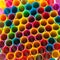 Colored plastic straws