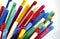 colored plastic straws