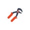 colored pliers illustration. Element of construction tools for mobile concept and web apps. Detailed pliers illustration can be us