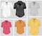 Colored polo shirts.