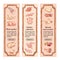 Colored Poultry Meat Vertical Banners