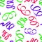Colored ribbon streamers. Seamless pattern
