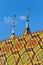 The colored roof of the hotel Dieu or Hospice de Beaune, Burgundy, France