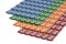 Colored Roof Tiles, 3D rendering