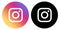 Colored round edges Instagram logo icon