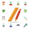 colored Ruler and pencil icon. Detailed set of colored science icons. Premium graphic design. One of the collection icons for