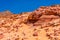 Colored Salam canyon in the Sinai Peninsula, beautiful curved limestone stones