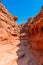 Colored Salam canyon in the Sinai Peninsula, beautiful curved limestone stones