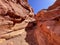 Colored Salam canyon in the Sinai Peninsula, beautiful curved limestone stones