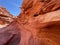 Colored Salam canyon in the Sinai Peninsula, beautiful curved limestone stones