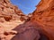 Colored Salam canyon in the Sinai Peninsula, beautiful curved limestone stones