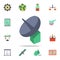 colored satellite dish icon. Detailed set of colored science icons. Premium graphic design. One of the collection icons for