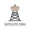 colored satellite dish icon. Element of web icon for mobile concept and web apps. Detailed colored satellite dish icon can be used