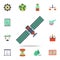 colored satellite icon. Detailed set of colored science icons. Premium graphic design. One of the collection icons for websites,