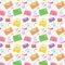 Colored seamless email pattern