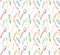 Colored seamless pattern with colorful Cutlery