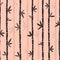 Colored seamless pattern: gray bamboo on pink background. Vector