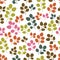 Colored seamless pattern with leaf