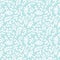 Colored seamless pattern with leaf in blue