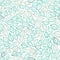 Colored seamless pattern with leaf in blue