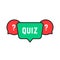 Colored simple quiz icon