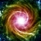 Colored spiral galaxy