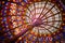 Colored stained glass ceiling in Old Louisiana State Capitol