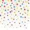 Colored stars with a gradient, transparent seamless background. Vector