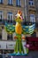 Colored statue of a bird, Lille, France