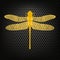 Colored Stilized Dragonfly. Insect Logo Design. Aeschna Viridis