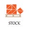 colored stock box icon. Element of web icon for mobile concept and web apps. Detailed colored stock box icon can be used for web