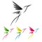 Colored stylized colibri