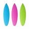 Colored surfboards