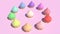 Colored sweet cakes 3d