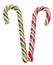 Colored sweet candys, lollipop sticks, Saint Nicholas sweets, Christmas candys isolated, white background