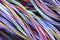 Colored telecommunications cables