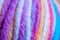 Colored threads, macro photo