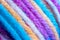 Colored threads, macro photo