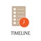 colored timeline icon. Element of web icon for mobile concept and web apps. Detailed colored timeline icon can be used for web and