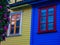 Colored traditional Norwegian wooden houses