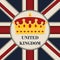 Colored traditional royal crown British postcard Vector