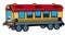 Colored train - illustration for the children